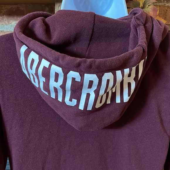 Abercrombie & Fitch Maroon Hoodie Sweatshirt Mini Dress - Picture 5 of 7